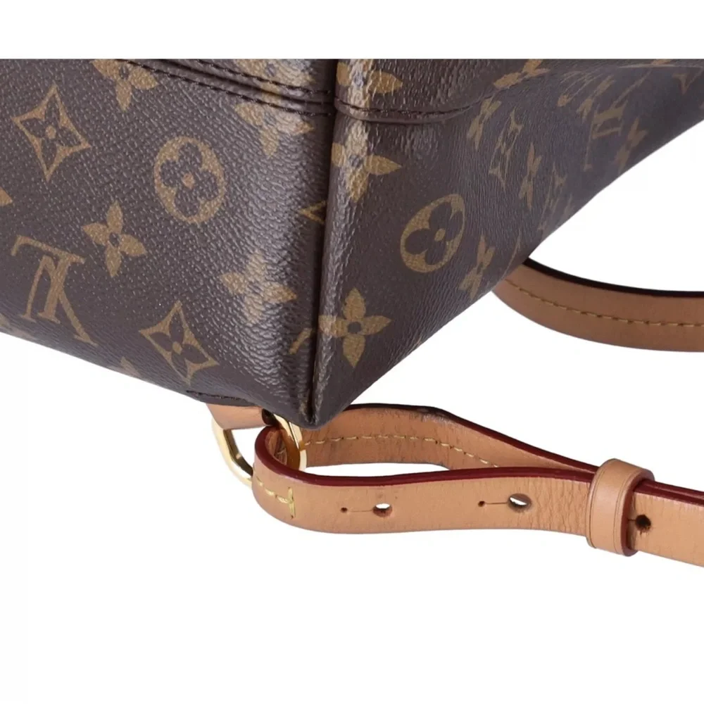 Louis Vuitton Montsouris PM Backpack Brown Monogram M45501 LV Logo Charm